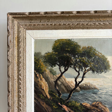 Elegant Seascape Oil Painting "Coastal Tree" Classic French Art Holland Art Shop
