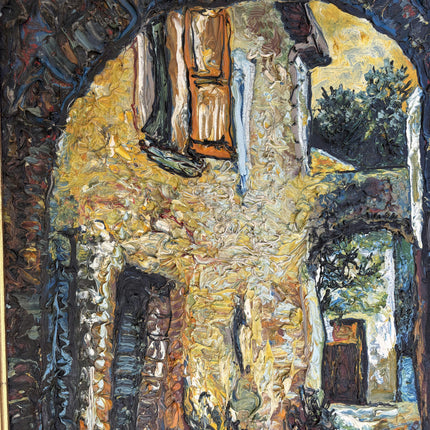 Original Cityscape Oil Painting "Stone Arch" Classic Large Artwork Holland Art Shop