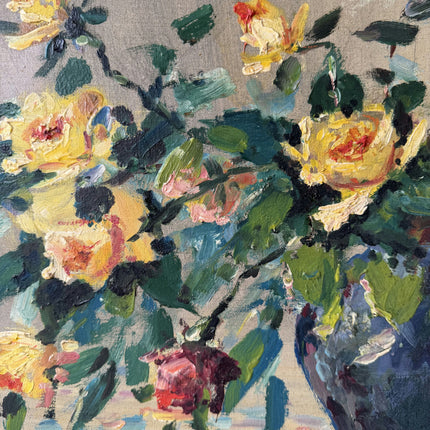 Expressive Floral Still Life Oil Painting "Flower Vase" Large Artwork Holland Art Shop
