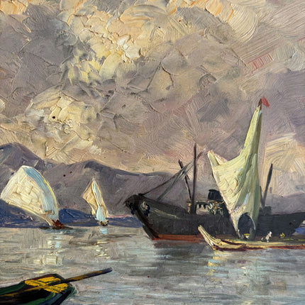 Rustic Seascape Oil Painting "Fishing Boat" Refined Art Holland Art Shop