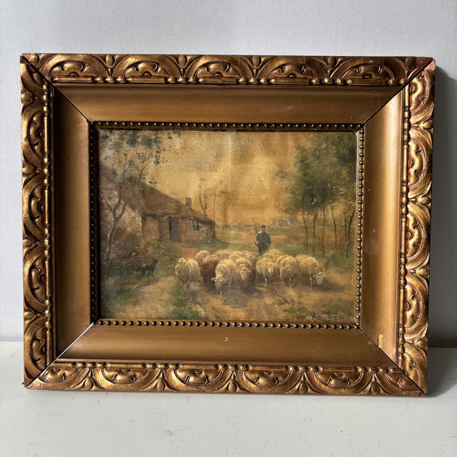 Timeless Animals Aquarel "Flock Shepherd" Original Art Holland Art Shop