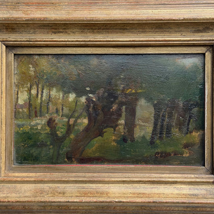 Auguste Pointelin (1839–1933) French Woodland Landscape Antique Oil Painting Holland Art Shop