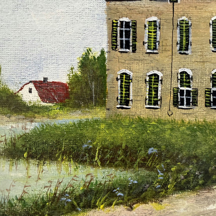 Timeless Cityscape Oil Painting "Yellow Mansion" Classic Small Artwork Holland Art Shop