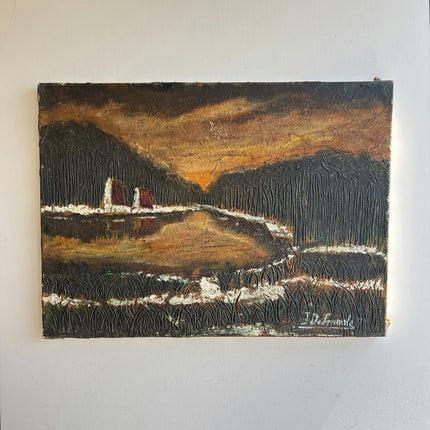 Rustic Landscape Oil Painting "Red Sails" Classic Dutch Art Holland Art Shop
