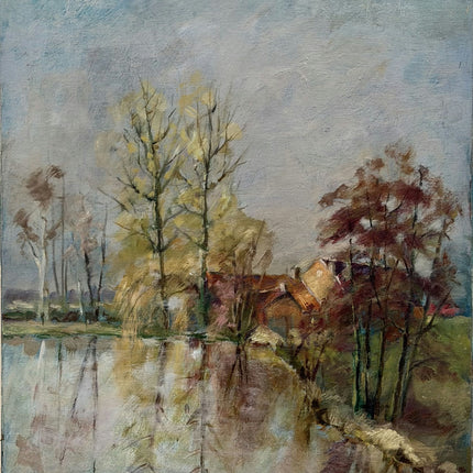 Refined Landscape Oil Painting "Autumn Trees" Expressive Art Holland Art Shop