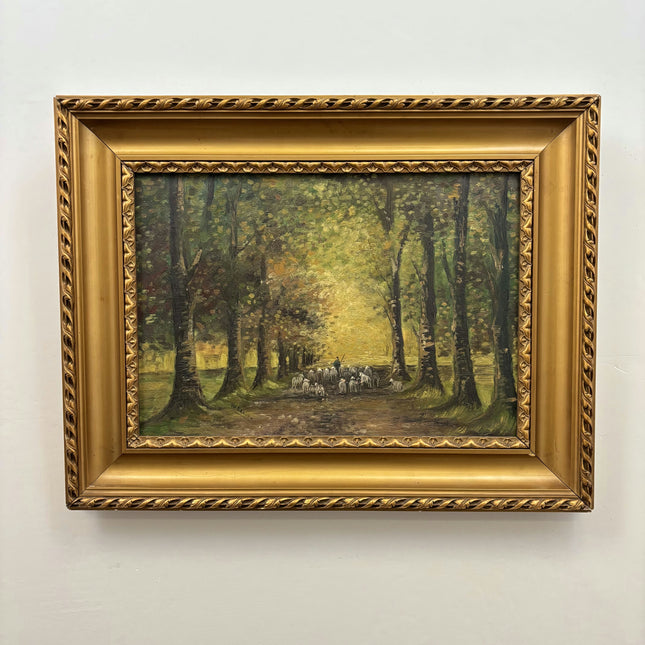 Handcrafted Landscape Oil Painting "Forest Path" Expressive Artwork Holland Art Shop
