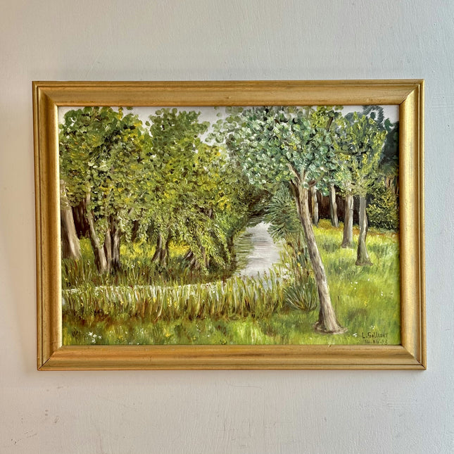 Vintage Landscape Oil Painting "Green Trees" Expressive Artwork Holland Art Shop