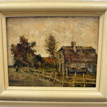 Authentic Landscape Oil Painting "Thatched Cottage" Classic Artwork Holland Art Shop