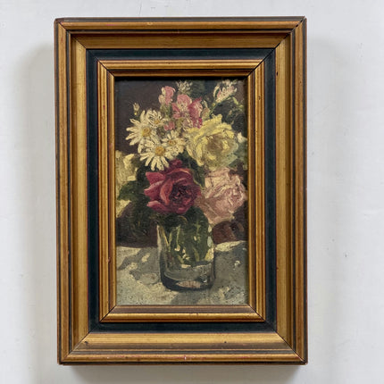 Handcrafted Floral Still Life Oil Painting "Flower Vase" Elegant Small Artwork Holland Art Shop