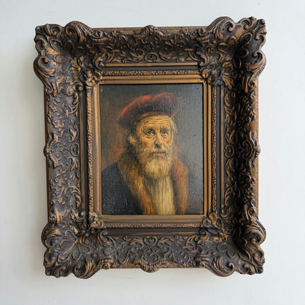 Vintage Portrait Oil Painting "Bearded Man" Refined Artwork Holland Art Shop