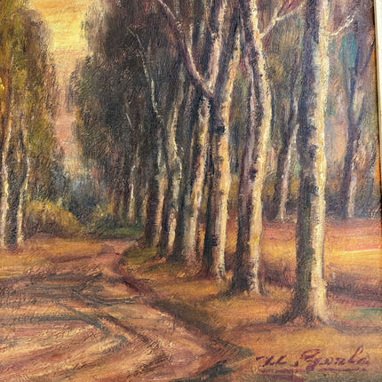 Timeless Landscape Oil Painting "Row Of Trees" Original Artwork Holland Art Shop