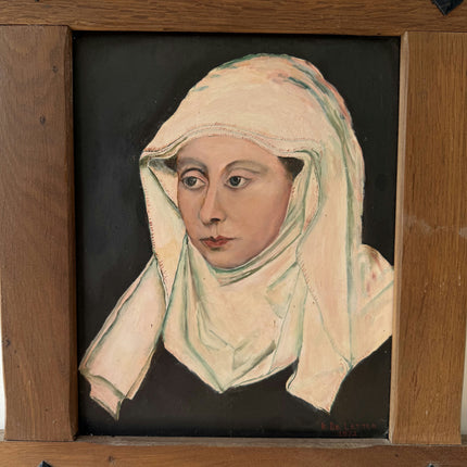 Handcrafted Portrait Oil Painting "Veiled Woman" Classic Art Holland Art Shop