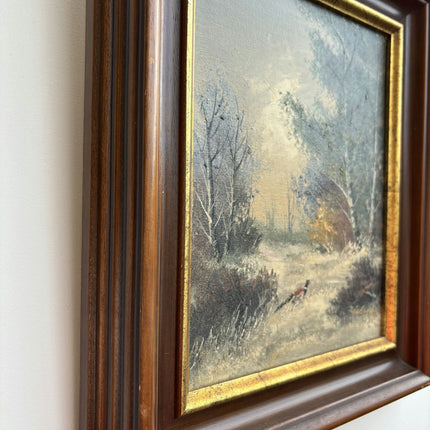 Detailed Landscape Oil Painting "Pheasant Bird" Expressive Small Artwork Holland Art Shop