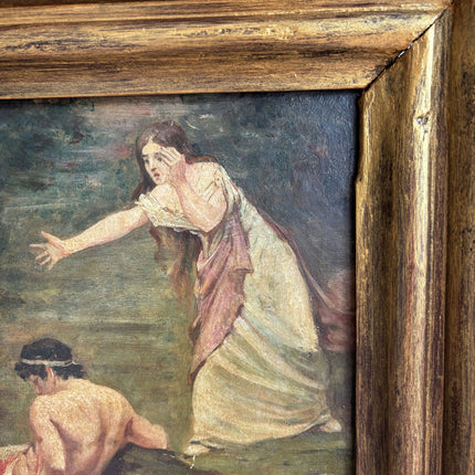 Classic Figurative Oil Painting "Reaching Woman" Rustic Artwork Holland Art Shop