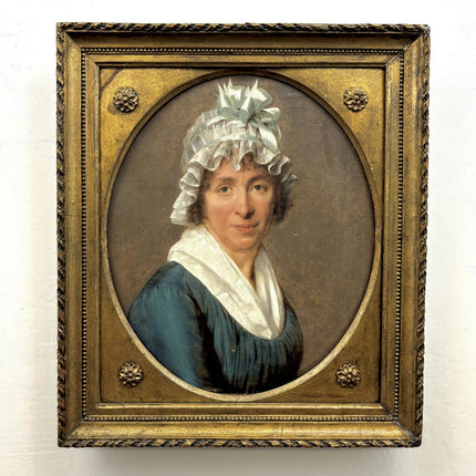 18th Century Portrait Oil Painting "Woman With Bonnet" Artwork Holland Art Shop
