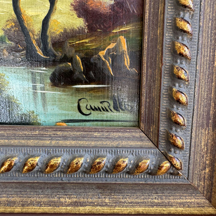 Authentic Landscape Oil Painting "Ornate Frame" Traditional Small Artwork Holland Art Shop