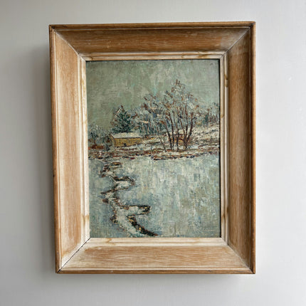 Timeless Winter Landscape Oil Painting "Winter Trees" Refined Belgique Art Holland Art Shop