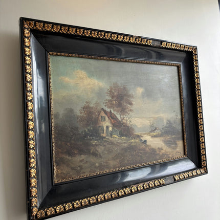 Timeless Landscape Oil Painting "Thatched Cottage" Classic Dutch Artwork Holland Art Shop