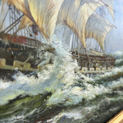 Detailed Seascape Oil Painting "Sailing Ship" Refined Art Holland Art Shop