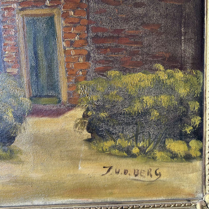 Detailed Landscape Oil Painting "Gilded Frame" Vintage Large Artwork Holland Art Shop