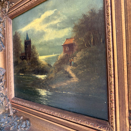 19th Century Antique Seascape Oil Painting "Ornate Frame" Art Holland Art Shop