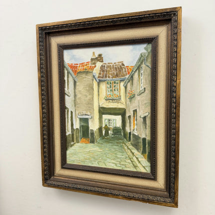 Authentic Cityscape Oil Painting "Narrow Street" Classic Artwork Holland Art Shop