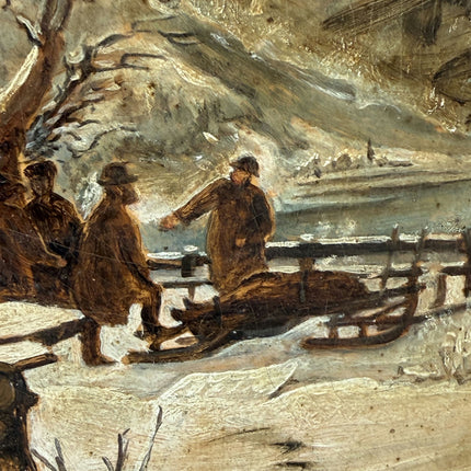 Rustic Figurative Oil Painting "Wooden Frame" Traditional Large Artwork Holland Art Shop