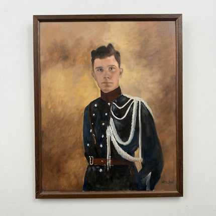 Authentic Portrait Oil Painting "Uniformed Youngman" Timeless Artwork Holland Art Shop
