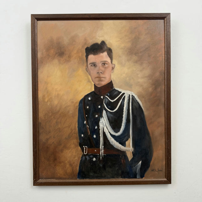 Authentic Portrait Oil Painting "Uniformed Youngman" Timeless Artwork Holland Art Shop