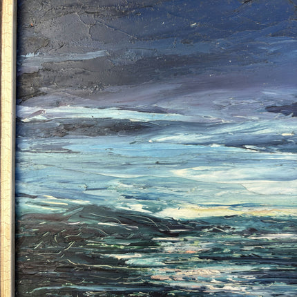 Timeless Seascape Oil Painting "Framed Seascape" Handcrafted Small Art Holland Art Shop