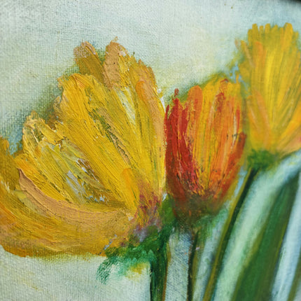 Timeless Floral Still Life Oil Painting "Yellow Tulips" Authentic Artwork Holland Art Shop