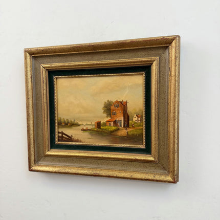 Elegant Landscape Oil Painting "Brick House" Expressive Artwork Holland Art Shop