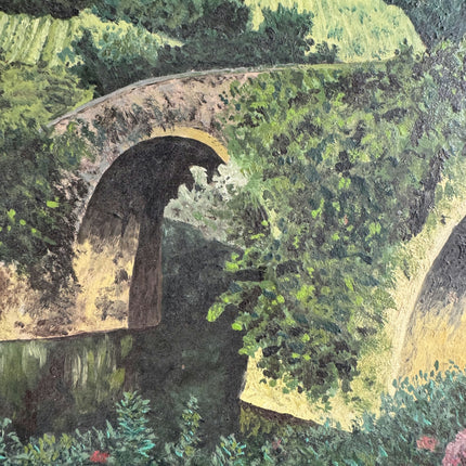 Classic Scenery Oil Painting "Stone Bridge" Vintage Art Holland Art Shop