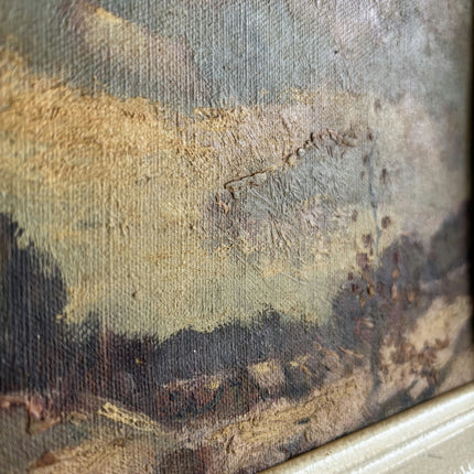 Rustic Seascape Oil Painting "Rock Cliff" Expressive Small Art Holland Art Shop