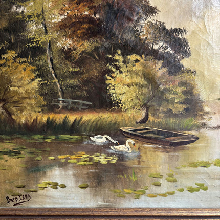 Detailed Still Life Oil Painting "Pair Of Swans" Expressive Artwork Holland Art Shop