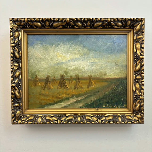 Timeless Landscape Oil Painting "Golden Frame" Original Art Holland Art Shop