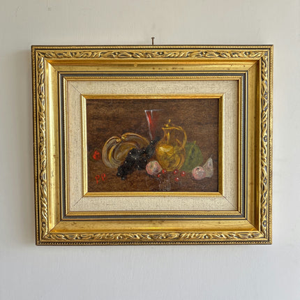 Traditional Still Life Oil Painting "Golden Frame" Refined Small Artwork Holland Art Shop
