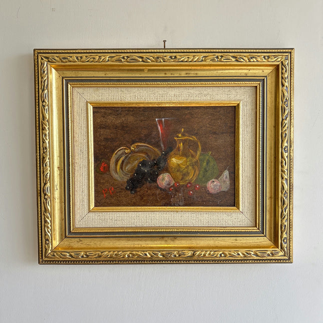 Traditional Still Life Oil Painting "Golden Frame" Refined Small Artwork Holland Art Shop