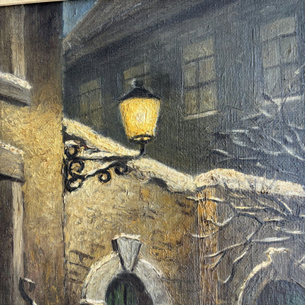 Original Cityscape Oil Painting "Wall Lantern" Detailed Art Holland Art Shop