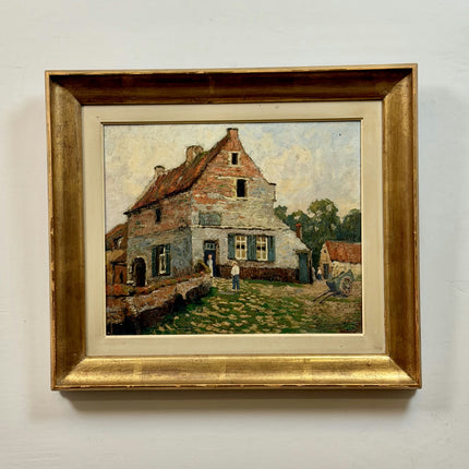 Expressive Landscape Oil Painting "Thatched House" Timeless Artwork Holland Art Shop