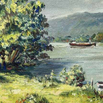 Expressive Landscape Oil Painting "Framed Painting" Handcrafted Small Artwork Holland Art Shop