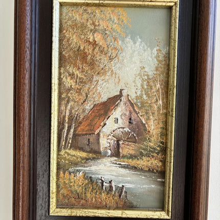 Detailed Landscape Oil Painting "Thatched Cottage" Elegant Small Artwork Holland Art Shop