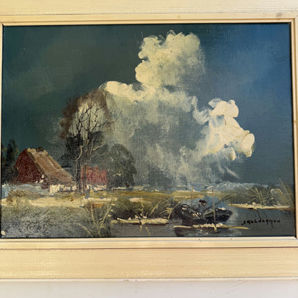 Expressive Landscape Oil Painting "Thatched Cottage" Elegant Art Holland Art Shop