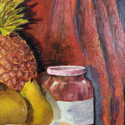 Vintage Still Life Oil Painting "Pineapple Still" Traditional Artwork Holland Art Shop