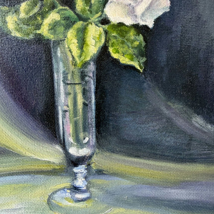 Original Interior Oil Painting "Glass Vase" Expressive Small Art Holland Art Shop