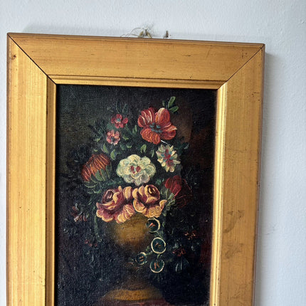 Authentic Oil Painting Flowery Still Life "Flower Vase" Marvelous Small Artwork Holland Art Shop