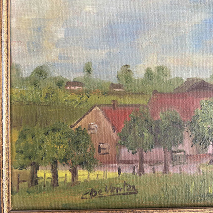 Classic Farm Oil Painting "Framed Painting" Rustic Small Art Holland Art Shop