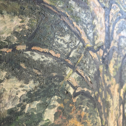 Timeless Landscape Oil Painting "Old Oak" Vintage Large Artwork Holland Art Shop