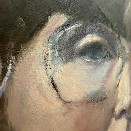 Expressive Portrait Oil Painting "Woman Portrait" Handcrafted Small Art Holland Art Shop