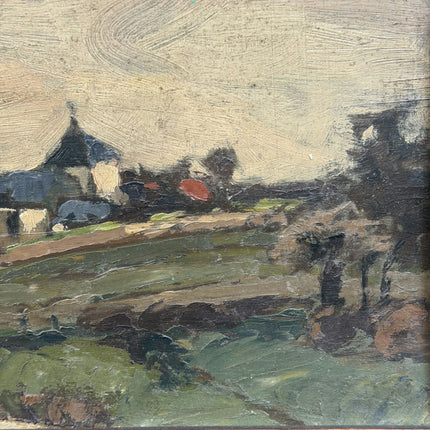 19th Century Antique Landscape Oil Painting "Framed Painting" Small Artwork Holland Art Shop